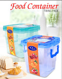 Pack of 2 - Plastic Storage Food Container