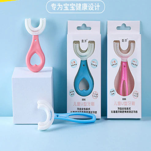 High Quality Ushape Toothbrush for Kids with Box packing.