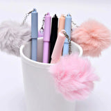 Cute Faux Fur Pom Pom Ball Pen.