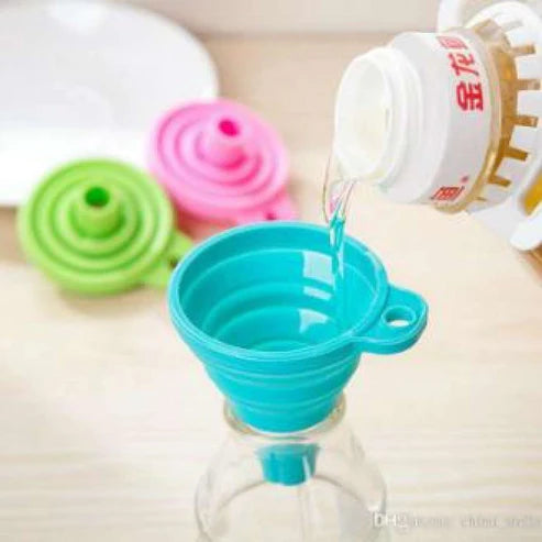 Pack of 2 - Foldable and Collapsible Silicone Funnel