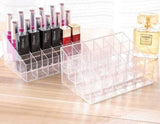 24 Grid Stand Solid Lip Stick Cosmetic Storage Box Organizer Case Makeup Display Holder Transparent