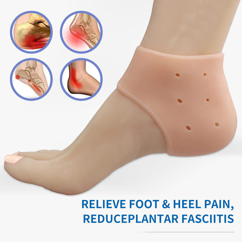Silicone Gel Heel Pad Socks for Pain Relief & Anti Crack Heel ( Pack of 01 Pair )