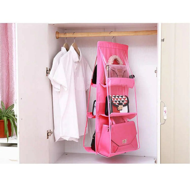 6 Pocket Double Sided Hand Bag / Purse Organize