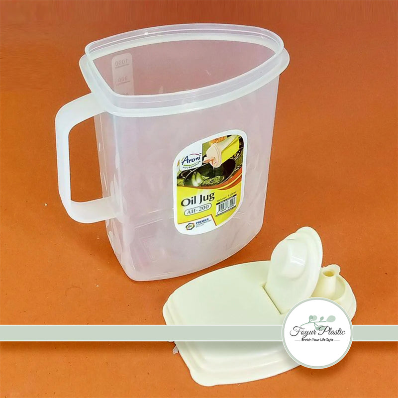 ARONI 1-LITRE KITCHEN PLASTIC OIL JUG