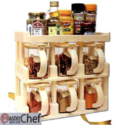 Best Quality 6 Pcs Spice Jar with Rack