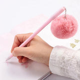 Cute Faux Fur Pom Pom Ball Pen.