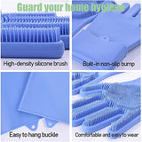 Reusable Silicone Magic Washing Gloves Pair with Scrubber for Kitchen, Bathroom, Car, Pet and Multipurpose Cleaning and Washing ( Pack of 1 Pair )