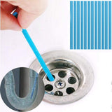 Powerful Sink Drain Cleaner Rods Sani Sticks Oil Decontamination Deodorizer For Toilet Kitchen Cleaning Sink Flit Pipe Tub - Pack of 12 Pieces