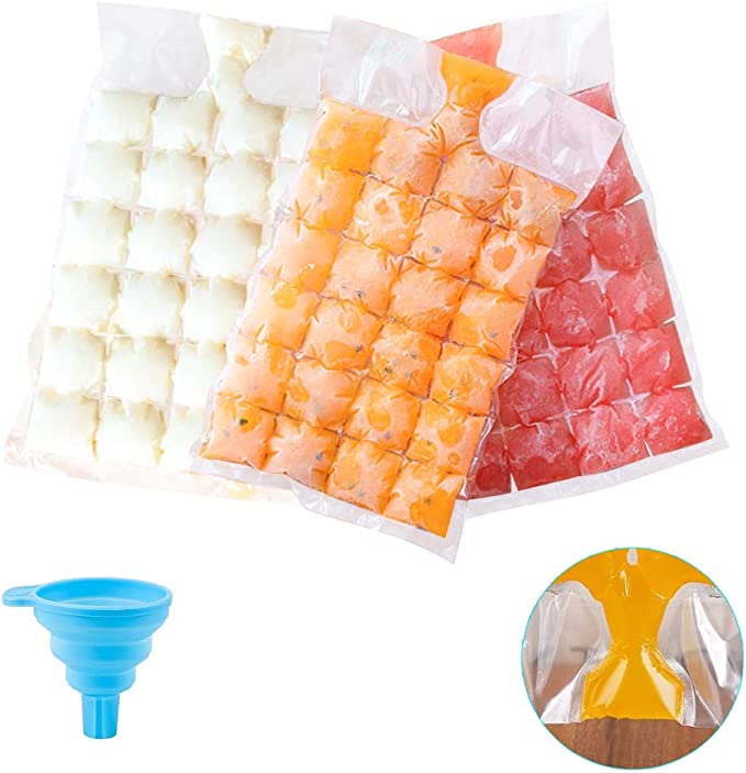 Disposable Ice Cube Mold Clear Self Sealing Ice Cube Bag DIY Quick Freeze Mold Bag Kitchen Gadgets - Pack of 10 Pieces