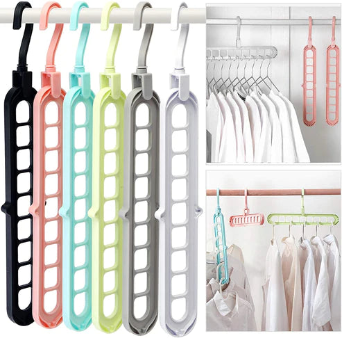 Magic Hanger - 9 Hole Hanger - Smart Cloth Organizing