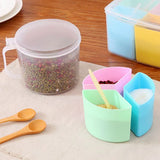 3 in 1 Masala Box with Spoon Jar Container Spice Box Seasoning Storage Box