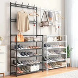 Multi-Functional 5-Tier Shoes Rack And Coat Hanger.