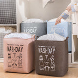 Foldable Storage Laundry Hamper With Drawstring Cover.