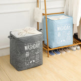 Foldable Storage Laundry Hamper With Drawstring Cover.