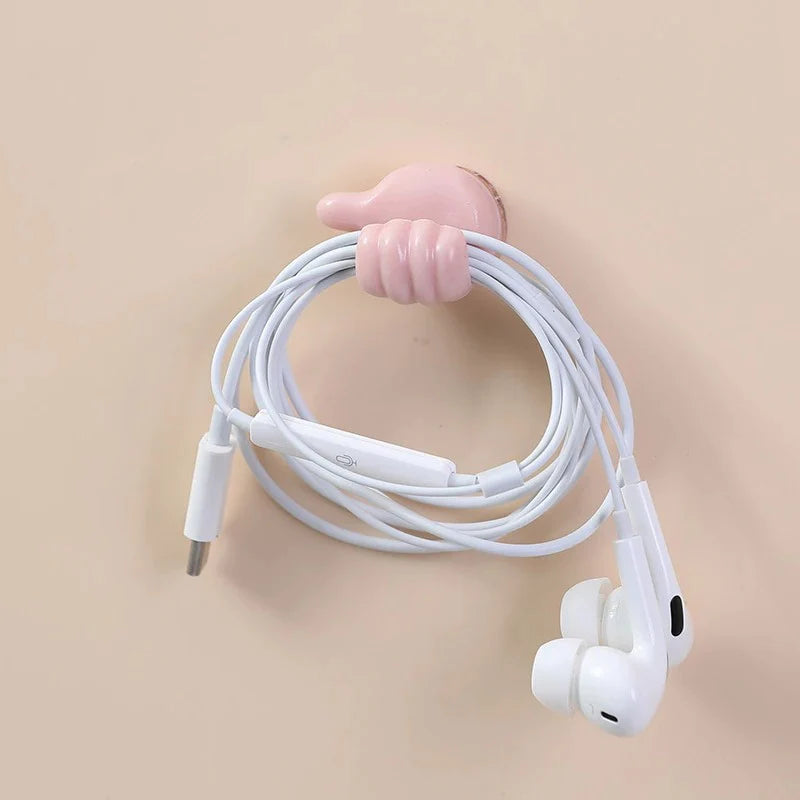 Thumb Wire Cable Holder Multifunctional Tie Clip Fixer Organizer Charger - Pack of 10 Pieces