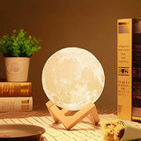 3D Moon Lamp Light for Bedroom With Beautiful Plastic Stand ( Small Size )