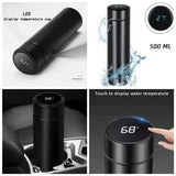 Stainless Steel 500ML Smart Thermos Water Bottle Led Digital Temperature Display.