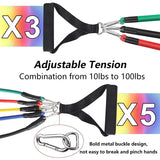 5-In-1 Resistance Bands 11Pcs Set Elasticas Fitness.