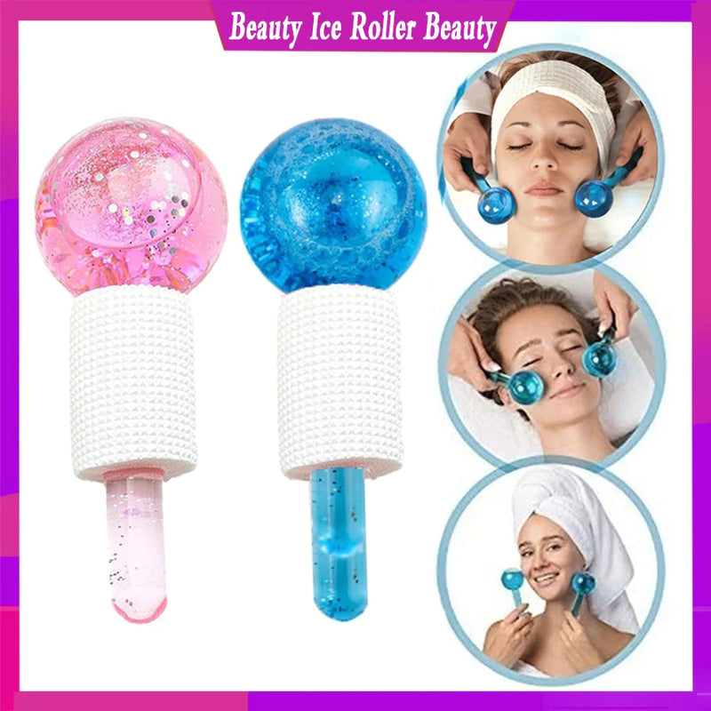 1Pc - Ice Roller Globes Facial Roller Cold Skin Massager.