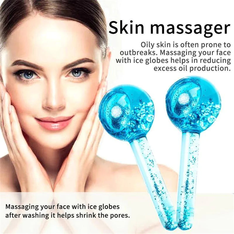 1Pc - Ice Roller Globes Facial Roller Cold Skin Massager.
