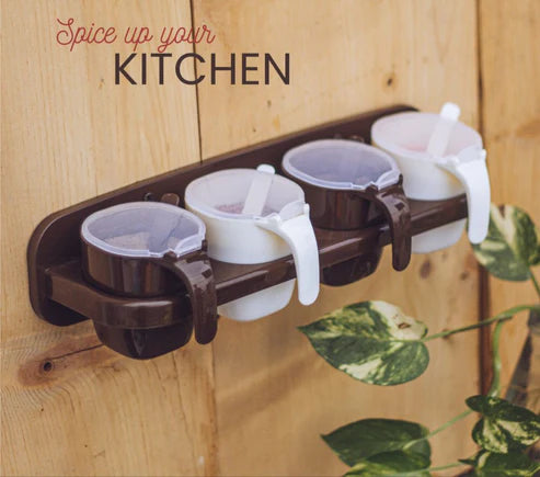4 Pieces Spice Rack Wall Mounted